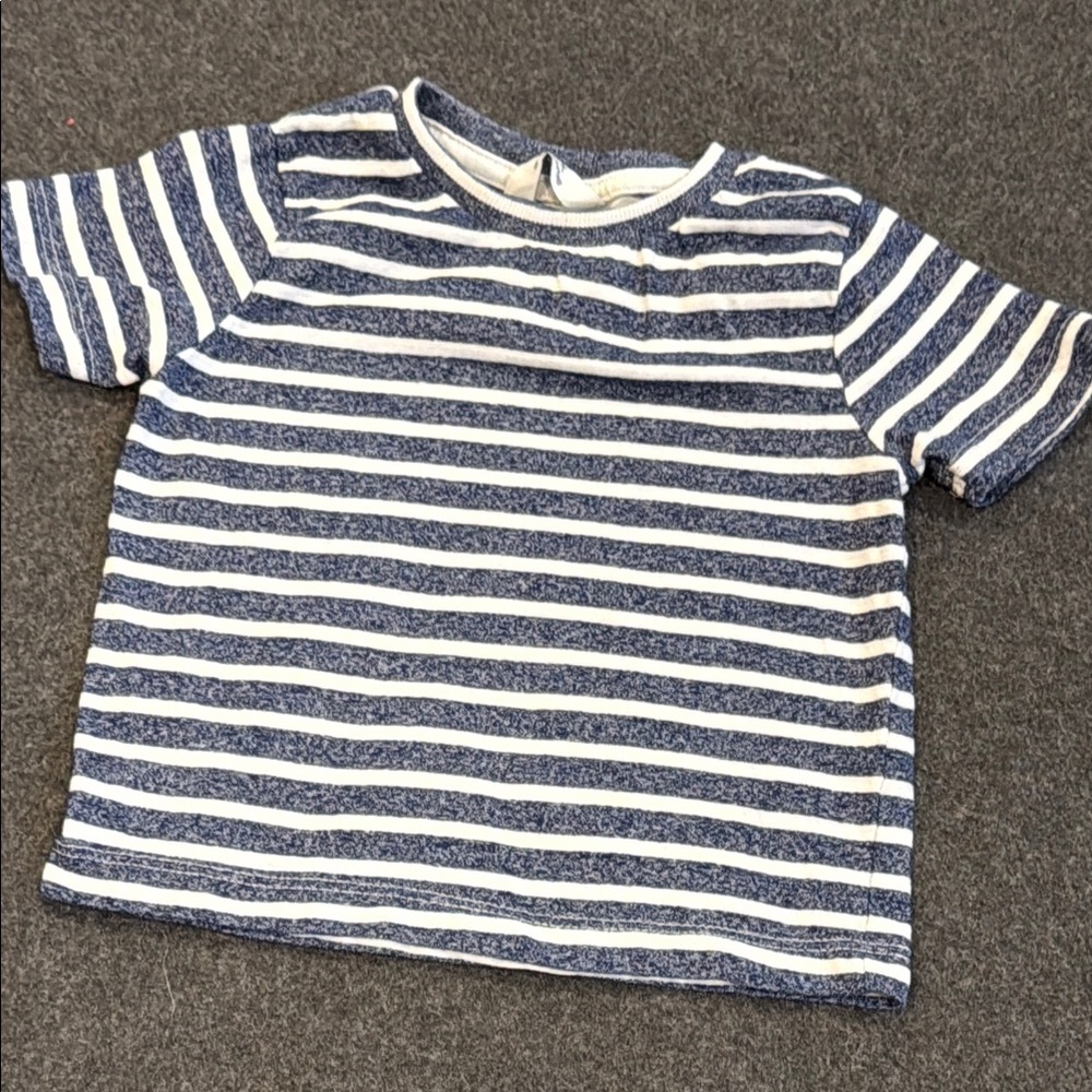 Kids Striped Blue and White T-Shirt